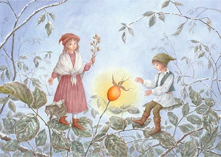 ばらの実の灯り